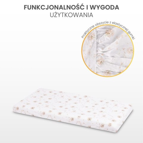 PRZEŚCIERADŁO DRUKOWANE DMUCHAWCE BEŻOWE 60X120CM