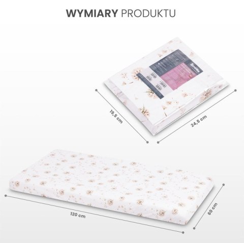 PRZEŚCIERADŁO DRUKOWANE DMUCHAWCE BEŻOWE 60X120CM