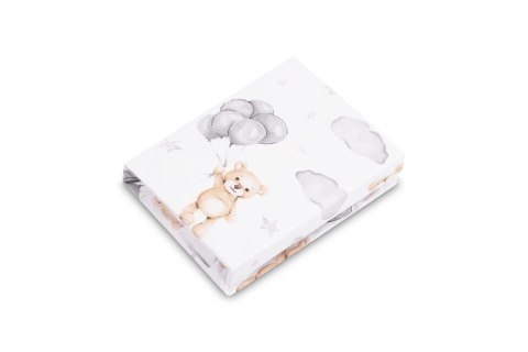 PRZEŚCIERADŁO DRUKOWANE TEDDY SZARY 60X120CM