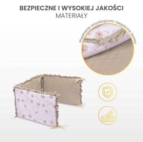 OCHRANIACZ DO ŁÓŻECZKA MUŚLIN BALETNICE RÓŻOWE