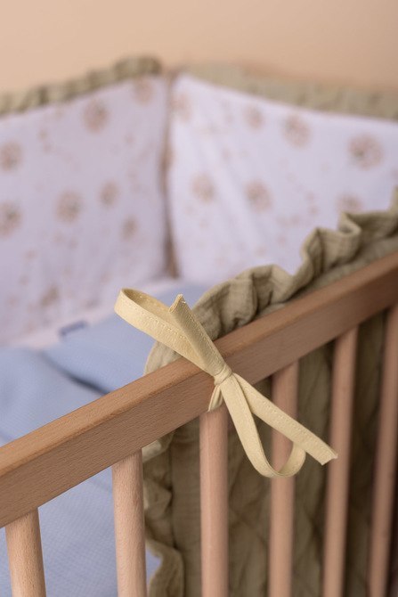 OCHRANIACZ DO ŁÓŻECZKA MUŚLIN DMUCHAWCE BEŻOWE