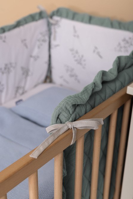 OCHRANIACZ DO ŁÓŻECZKA MUŚLIN GAŁĄZKA ZIELONY