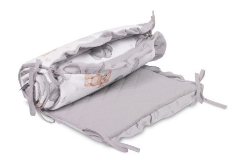 OCHRANIACZ DO ŁÓŻECZKA MUŚLIN TEDDY SZARY