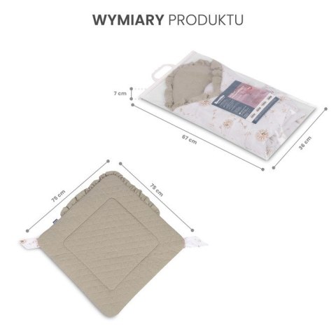 ROŻEK MUŚLINOWY GAŁĄZKA ZIELONY 75x75