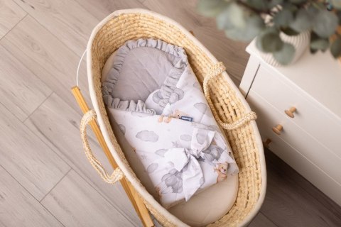 ROŻEK MUŚLINOWY TEDDY SZARY 75x75