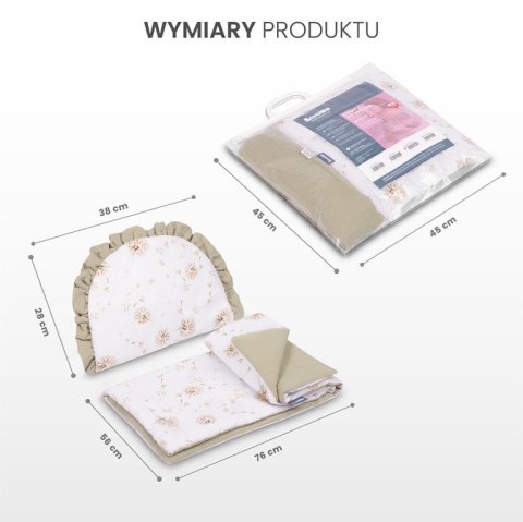 KOMPLET DO WÓZKA MUŚLIN DMUCHAWCE BEŻOWY