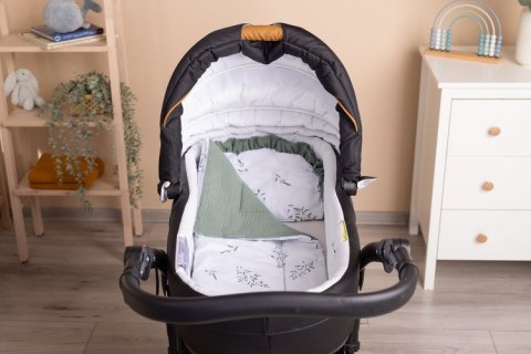 KOMPLET DO WÓZKA MUŚLIN GAŁĄZKA ZIELONY