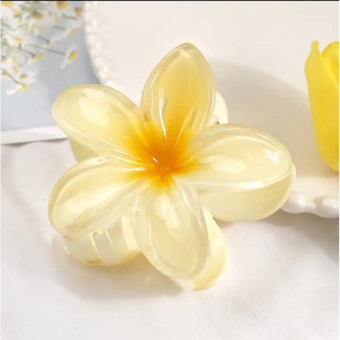 Spinka do włosów klamra XL kwiat ombre żółty 7,5x8cm SP269ZO