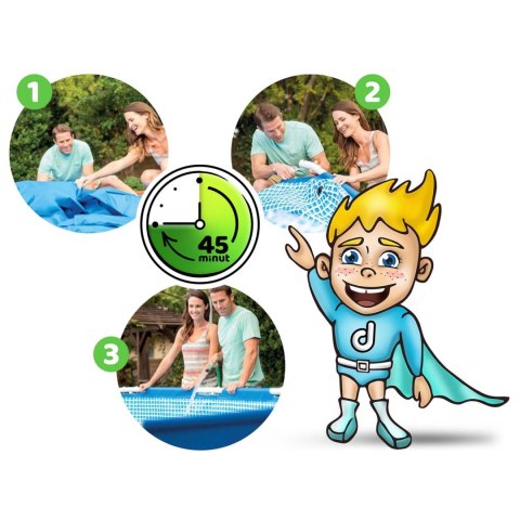 Basen ogrodowy stelażowy 457 x 107 cm 21w1 INTEX 26724