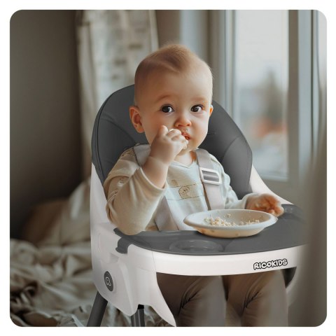 Krzesełko do karmienia Ricokids Mani szare