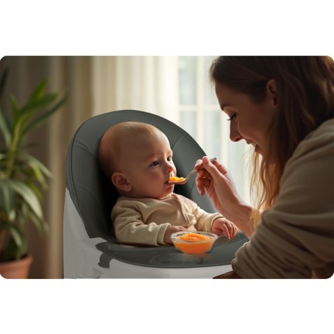 Krzesełko do karmienia Ricokids Mani szare