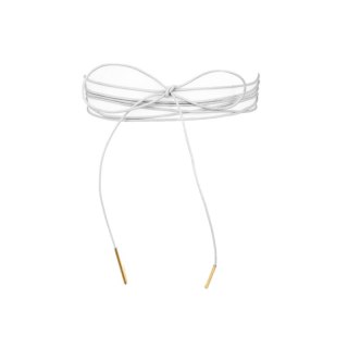 Naszyjnik choker biel N298B