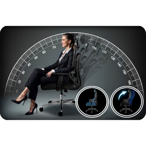 Fotel biurowy z mikrosiatką Sofotel Talin - czarny