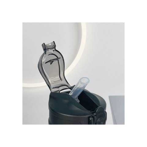 Butelka na wodę, sportowy bidon matowy 1L ombre czarny MAT BD48