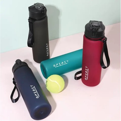 Butelka na wodę, sportowy bidon matowy 1L ombre granat MAT BD51