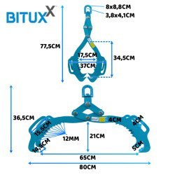 Chwytak do drewna 520mm 800kg