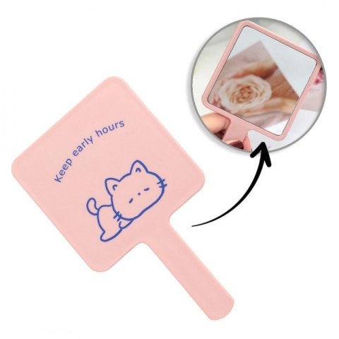 Lusterko kosmetyczne z rączką, jednostronne XL wysokość 16cm L23