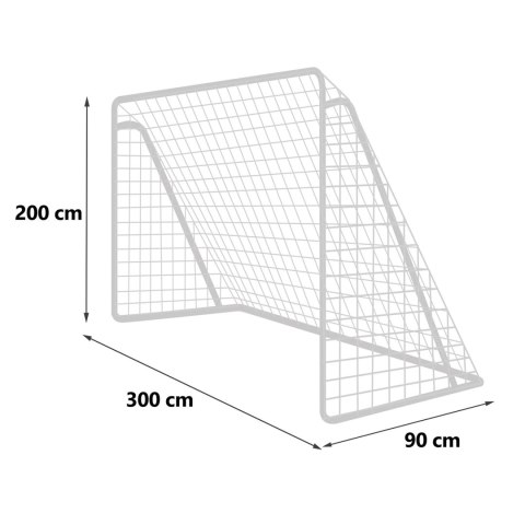 Bramka do piłki nożnej 300 x 200 x 90 cm NS-496
