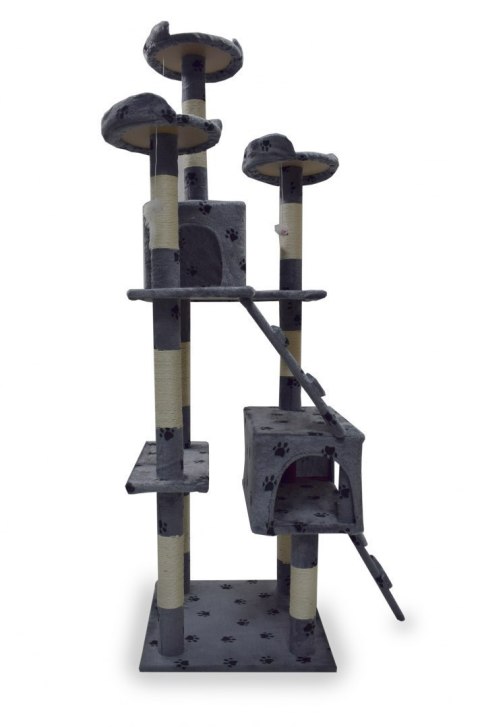 Drapak drzewko Legowisko Wieża dla Kota 170cm Jasnoszary w łapki
