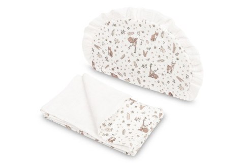 KOMPLET DO WÓZKA MUŚLIN KRÓLICZKI BIAŁY