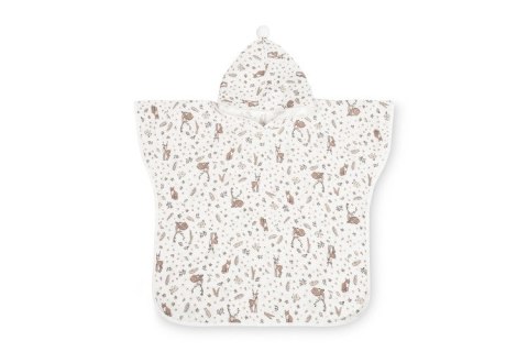 PONCZO KĄPIELOWE MUŚLIN KRÓLICZKI BIAŁY