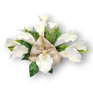 STROIK NA CMENTARZ KWIATY NA GRÓB POMNIK MISA Z OBCIĄŻENIEM KALIE