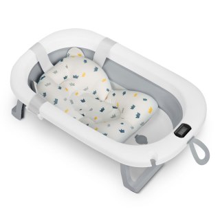 Wanienka składana dla dzieci, niemowląt z termometrem i wkładką Ricokids RK-287 biało-szara
