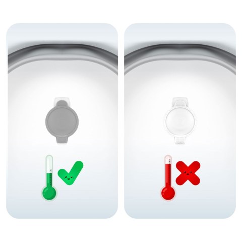 Wanienka składana dla dzieci, niemowląt z termometrem i wkładką Ricokids RK-287 biało-szara