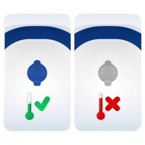 Wanienka składana dla dzieci, niemowląt z wkładką Ricokids RK-286 biało-niebieska