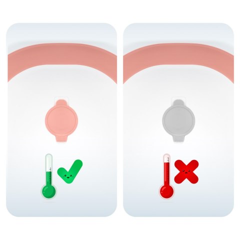 Wanienka składana dla dzieci, niemowląt ze stelażem, termometrem i wkładką Ricokids RK-287 biało-różowa