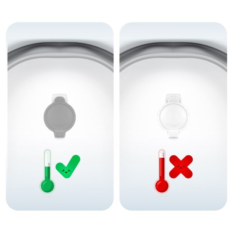 Wanienka składana dla dzieci, niemowląt ze stelażem, termometrem i wkładką Ricokids RK-287 biało-szara