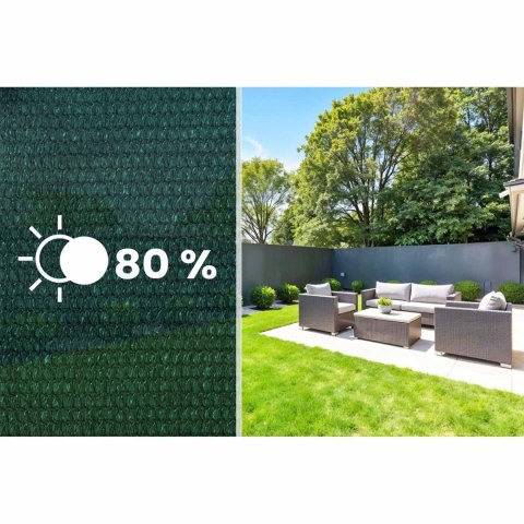 Siatka cieniująca 1,5x50m 110 g/m2 + 50 zacisków zielona