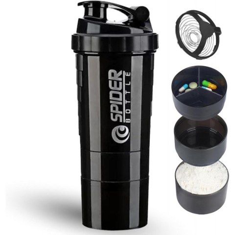 Shaker sportowy, bidon Twist Off do odżywki białkowej z sitkiem 500ML BD55CZ