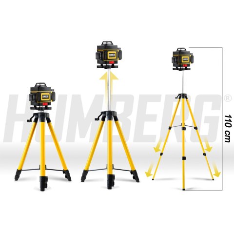 Laser krzyżowy w walizce + statyw Humberg HM-172