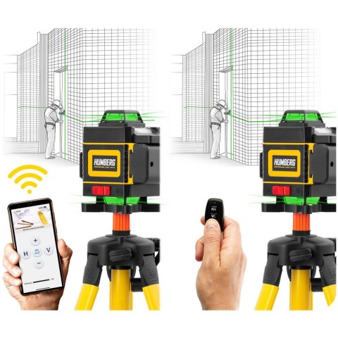 Laser krzyżowy w walizce + statyw Humberg HM-172
