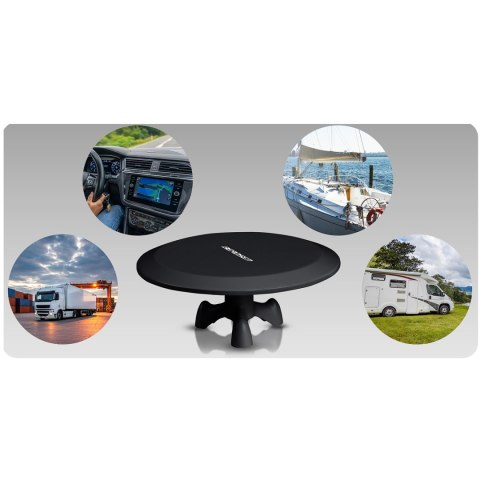 Antena wewnętrzna zewnętrzna TV ultra HD 4K Berdsen BD-955 czarna