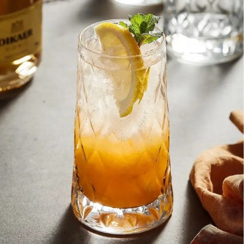 Szklanka falowana wysoka 475 ml grube szkło 1szt SZK184