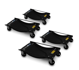 WÓZKI MANEWROWE WÓZEK 4 sztuki OBROTOWE KÓŁKA CZARNE