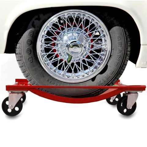 WÓZKI MANEWROWE WÓZEK 4 sztuki OBROTOWE KÓŁKA CZERWONE