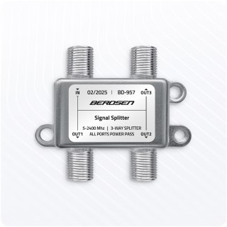 Splitter antenowy rozgałęźnik pasywny 3-wejściowy 5-2400 MHz Berdsen BD-957
