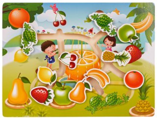 Drewniany Zestaw Puzzli Owoce Warzywa