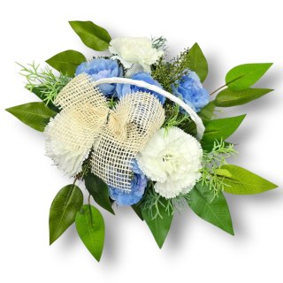 MAŁY STROIK NA CMENTARZ KWIATY NA GRÓB POMNIK MISA Z OBCIĄŻENIEM