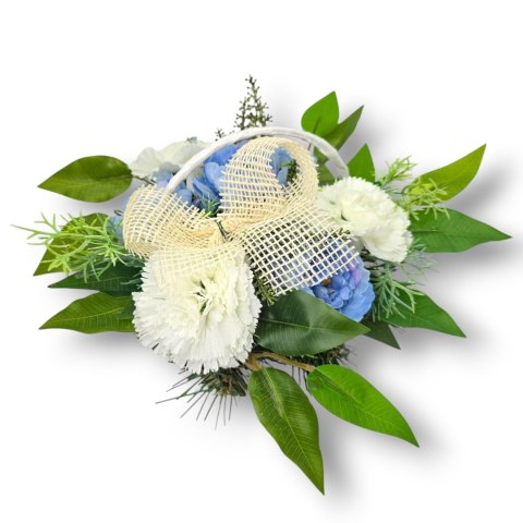 MAŁY STROIK NA CMENTARZ KWIATY NA GRÓB POMNIK MISA Z OBCIĄŻENIEM