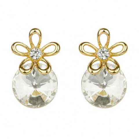 Kolczyki delikatne KWIAT cyrkonia, sztyft K156B