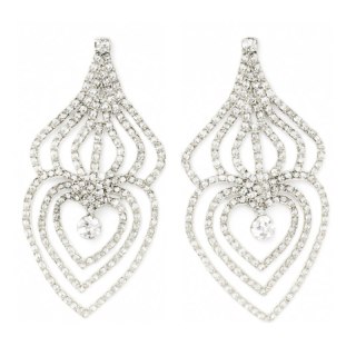 Kolczyki wiszące kryształki srebrne K979S
