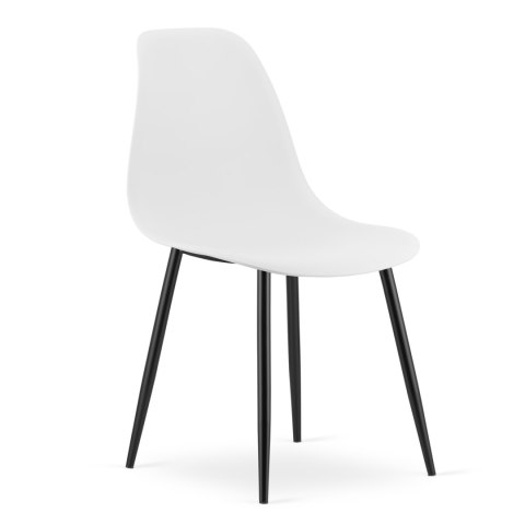 Krzesło WAT białe / nogi czarne x 3