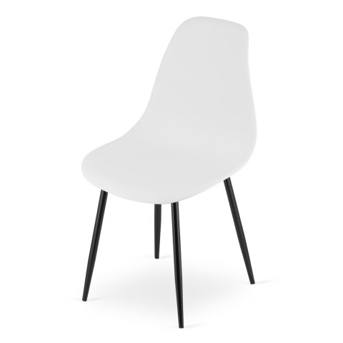 Krzesło WAT białe / nogi czarne x 3
