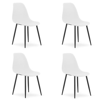 Krzesło WAT białe / nogi czarne x 4