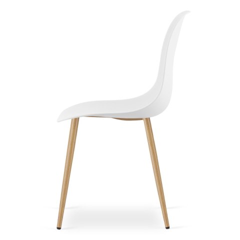 Krzesło WAT białe / nogi naturalne x 3