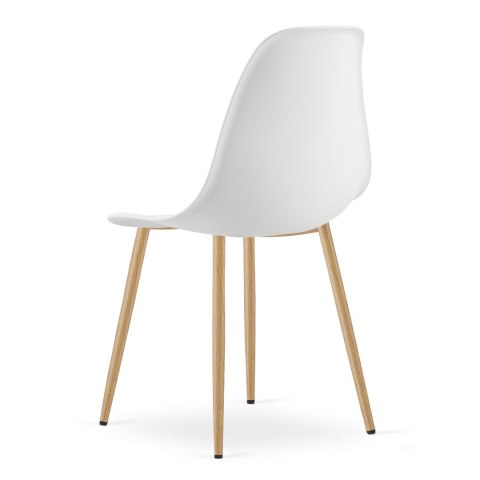 Krzesło WAT białe / nogi naturalne x 3